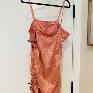 Pink Silk Leopard Dress (2XL - WOMENS CURVY)